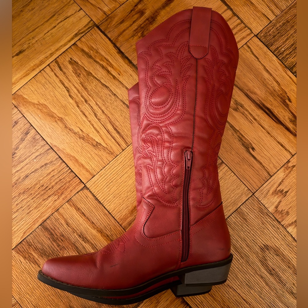 Cowgirl Embroidered Western Boots - image 5